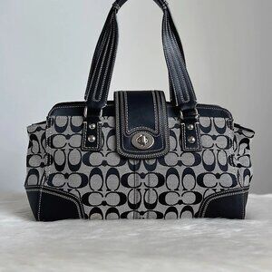 Euc Vintage Coach Hampton Signature C's Handbag Satchel Purse